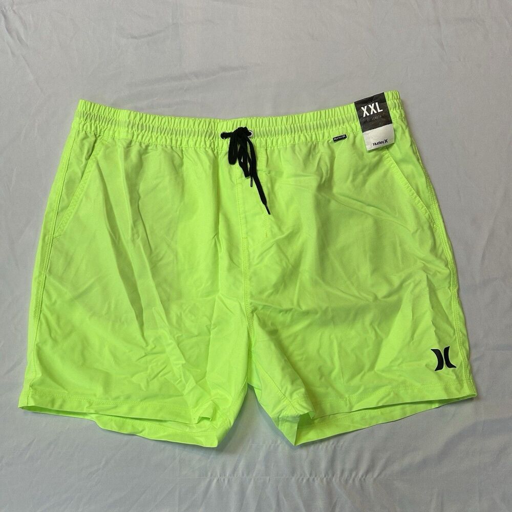 Hurley Neon Green 22 " Length One And Only" Board Shorts Men's Size XXL
